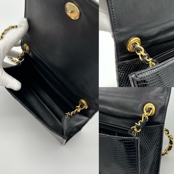 ❌SOLD❌Authentic Chanel vintage Lizard skin flap chain bag - Picture 16 of 17